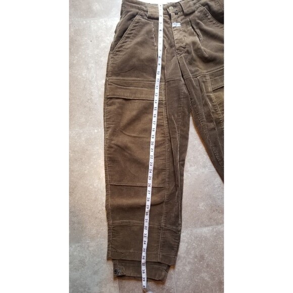 Vintage 2000's Y2K Marithe Francois Girbaud Corduroy  Pants Wide Leg Brown 7/8 - Picture 7 of 7